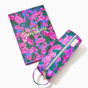 Lilly Pulitzer Sketchbook & Pencil Case in Cerise Pink Safari Sunset